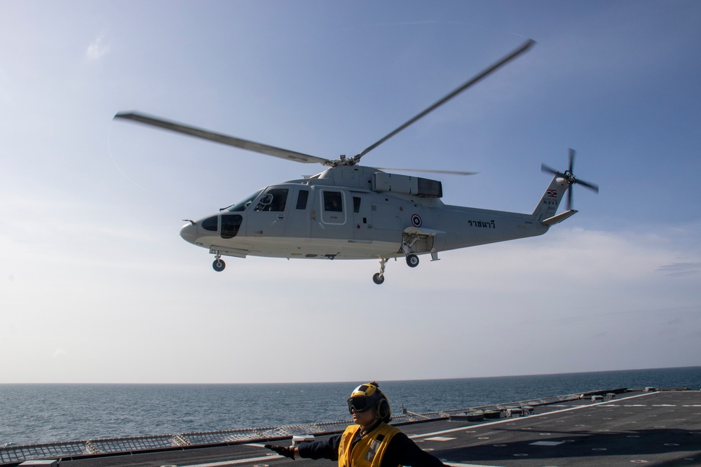 USS Santa Barbara (LCS 32), Royal Thai Navy Conduct Deck Landing Qualifications
