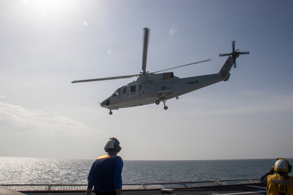 USS Santa Barbara (LCS 32), Royal Thai Navy Conduct Deck Landing Qualifications