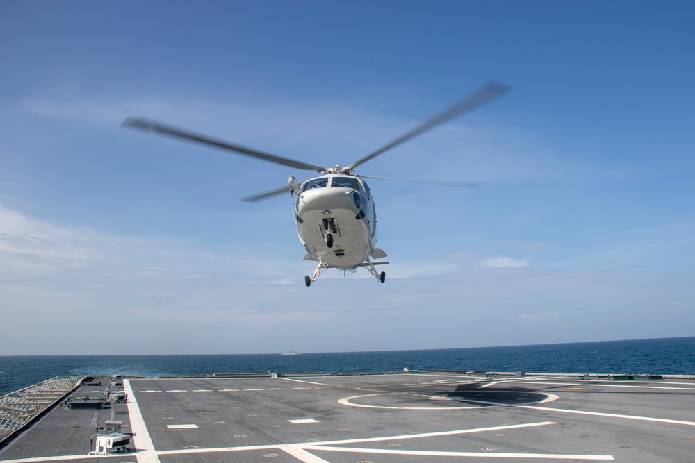 USS Santa Barbara (LCS 32), Royal Thai Navy Conduct Deck Landing Qualifications