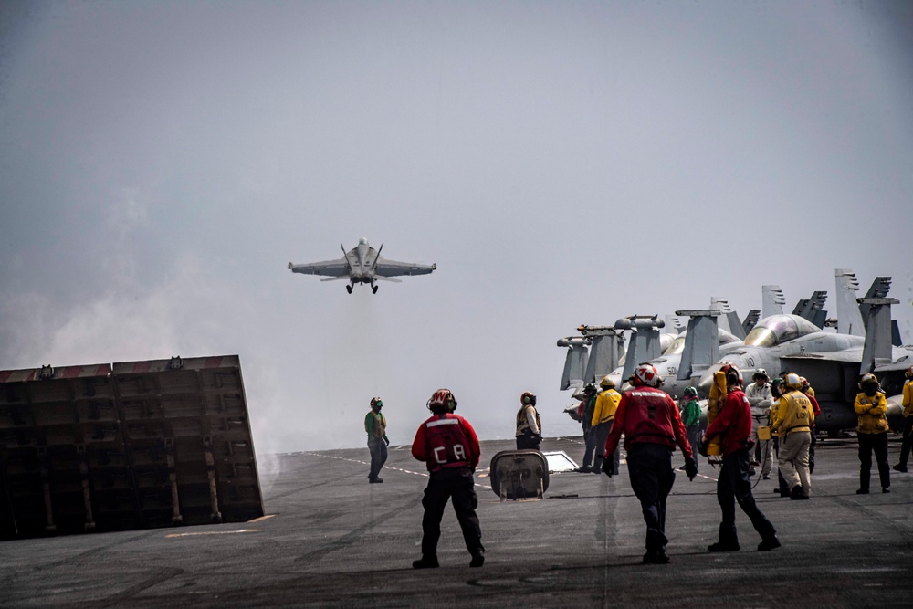 Nimitz Sailors Conduct Flight Operations
