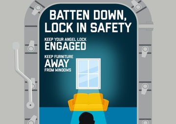Window Safety Social Media Graphic - Batten Down