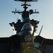 George Washington Conducts Flight Operations at Sunset