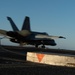George Washington Conducts Flight Operations at Sunset