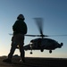 George Washington Conducts Flight Operations at Sunset