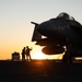 George Washington Conducts Flight Operations at Sunset