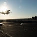 George Washington Conducts Flight Operations at Sunset
