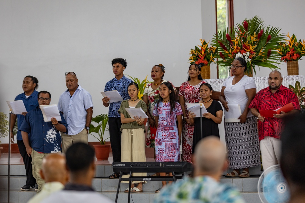 Faith at Sea: Koa Moana Chaplain Jin Choi Delivers a Sermon in Palau