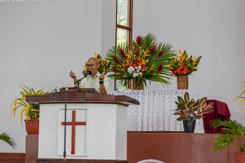 Faith at Sea: Koa Moana Chaplain Jin Choi Delivers a Sermon in Palau