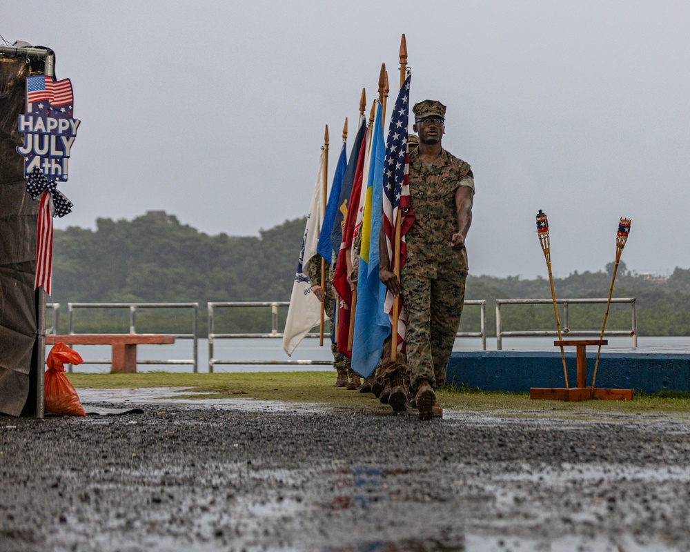 United in Service: Koa Moana Marines Participate in Color Guard for Independence Day in Palau