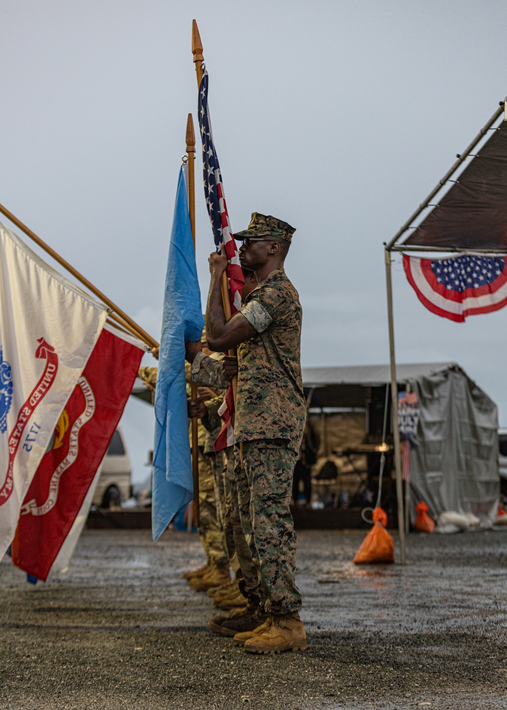 United in Service: Koa Moana Marines Participate in Color Guard for Independence Day in Palau