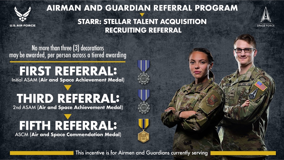 STARR and Stripes Programs Reward Airmen and Guardians Referrals