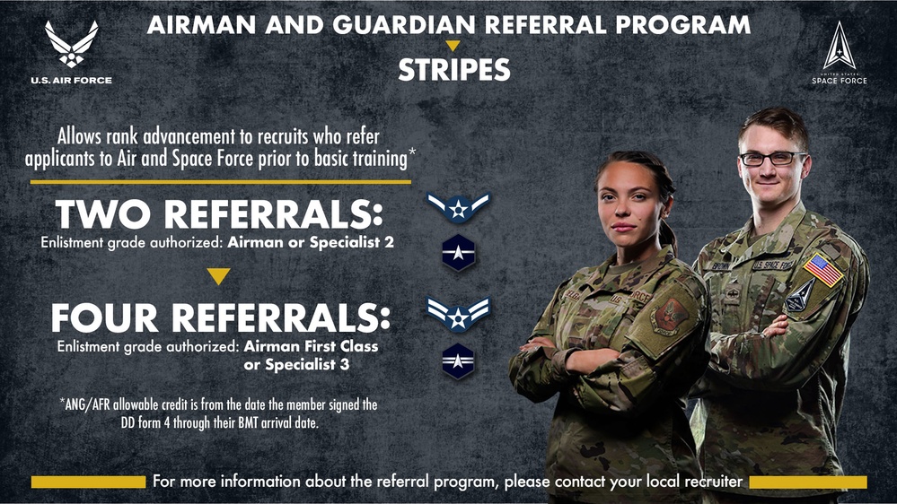 STARR and Stripes Programs Reward Airmen and Guardians Referrals