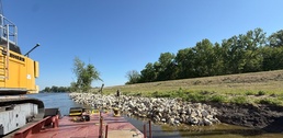 After Levee Repair Work was Completed Bay Island Levee and Drainage District in Mercer County, Illinois.