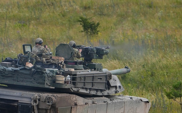 Tank warfare demonstration features Task Force Iron in Poland