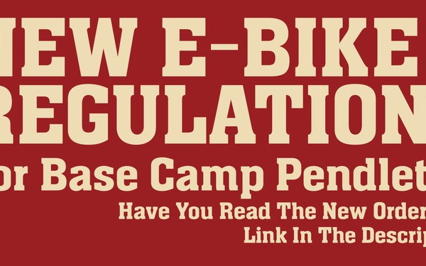 E-Bike Regulations