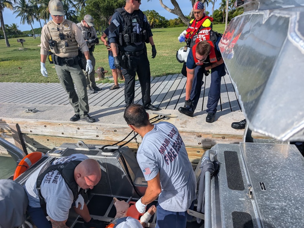 Coast Guard Rescues Man Struck by Boat Propeller Near Elliott Key
