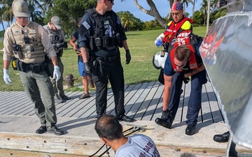 Coast Guard Rescues Man Struck by Boat Propeller Near Elliott Key