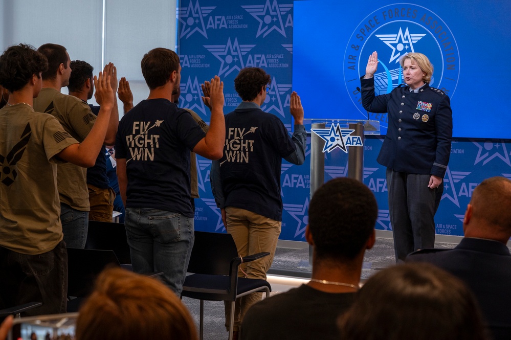 Air Force Band, Honor Guard support enlistment ceremony