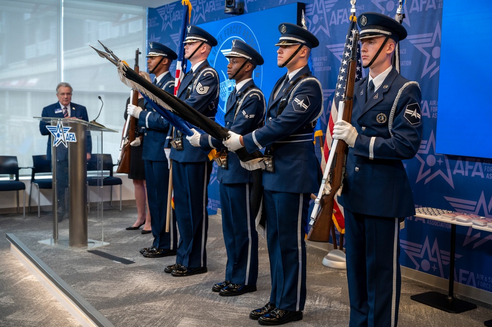 Air Force Band, Honor Guard support enlistment ceremony