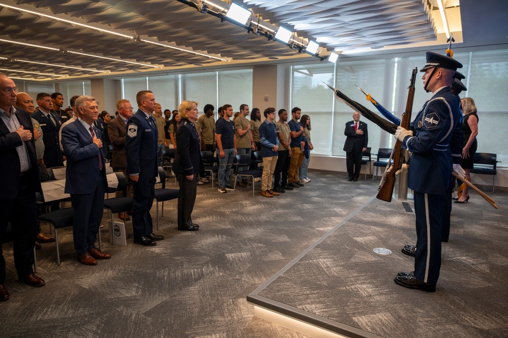 Air Force Band, Honor Guard support enlistment ceremony