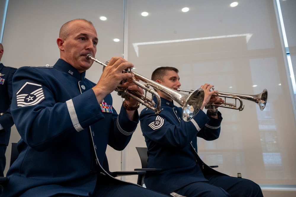 Air Force Band, Honor Guard support enlistment ceremony