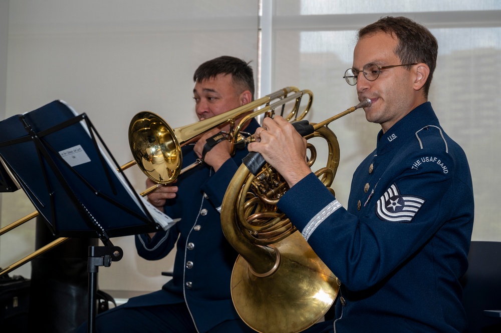 Air Force Band, Honor Guard support enlistment ceremony