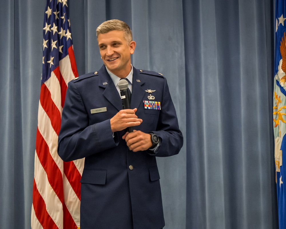 Lt Col Tyler Hough Assumes Command as the Materiel Leader of the Enterprise Logistics Systems Civil Engineering Division