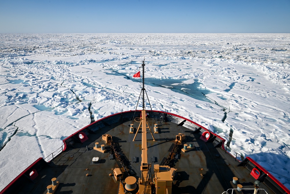 U.S. Coast Guard Cutter Healy arrives in the Arctic to conduct operational ice testing