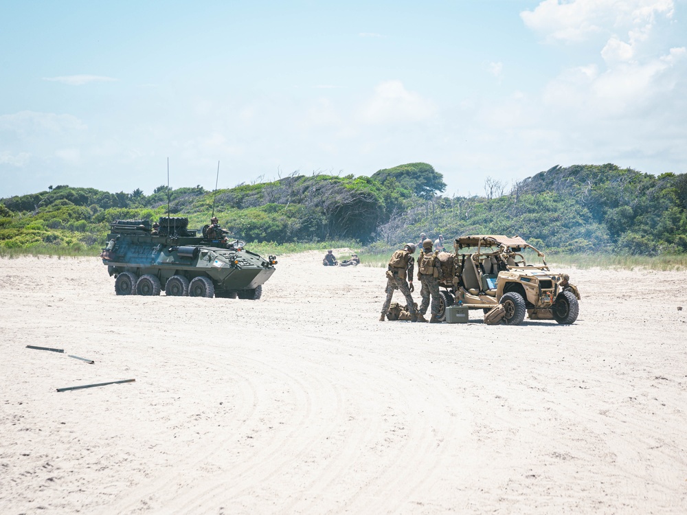 22nd MEU(SOC) | LAR Conducts Amphibious Assault During COMPTUEX