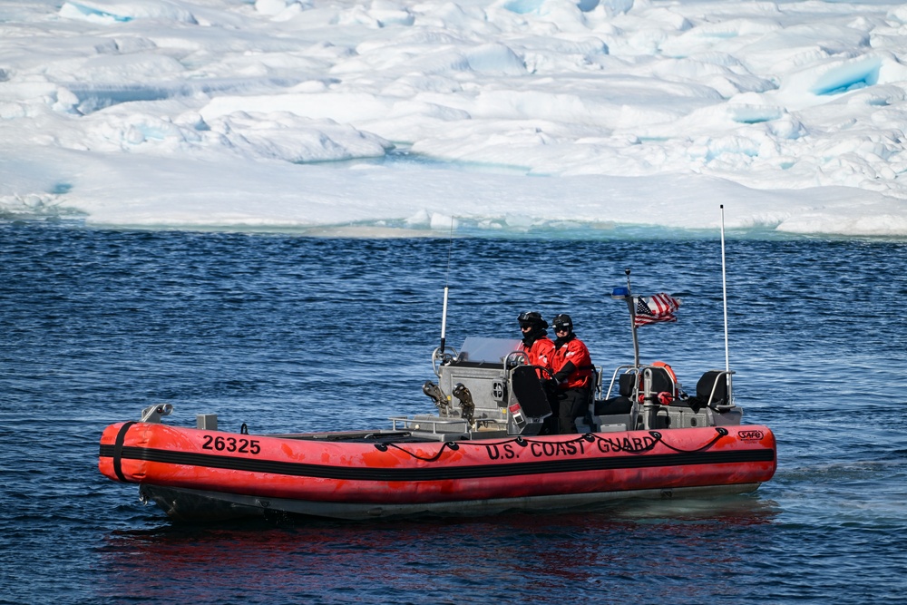 U.S. Coast Guard Cutter Healy arrives in the Arctic to conduct operational ice testing