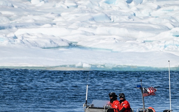 U.S. Coast Guard Cutter Healy arrives in the Arctic to conduct operational ice testing