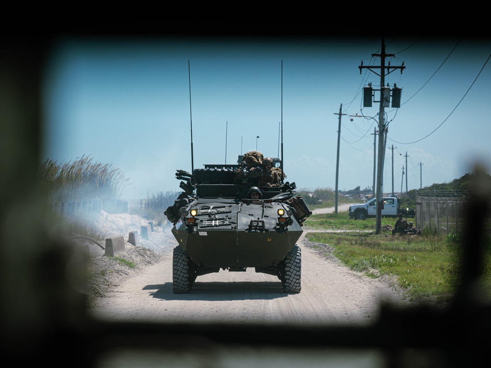 22nd MEU(SOC) | LAR Conducts Amphibious Assault During COMPTUEX