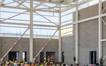 MCAS Miramar and Harper Construction participate in a Topping Out Ceremony