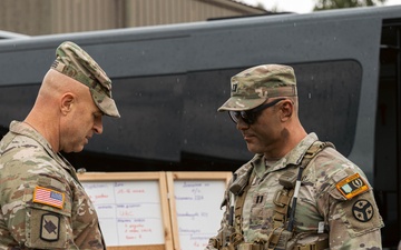 Army National Guard Director Honors Task Force Saber Troops Supporting JMTG-U Mission