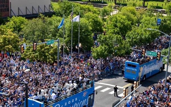 RS OKC Marines attend OKC Thunder Champions Parade