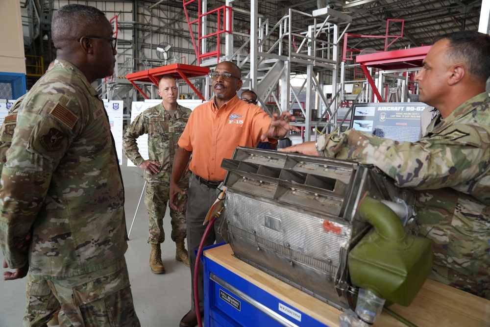 Air Force Sustainment Center command team tours Warner Robins Air Logistics Complex