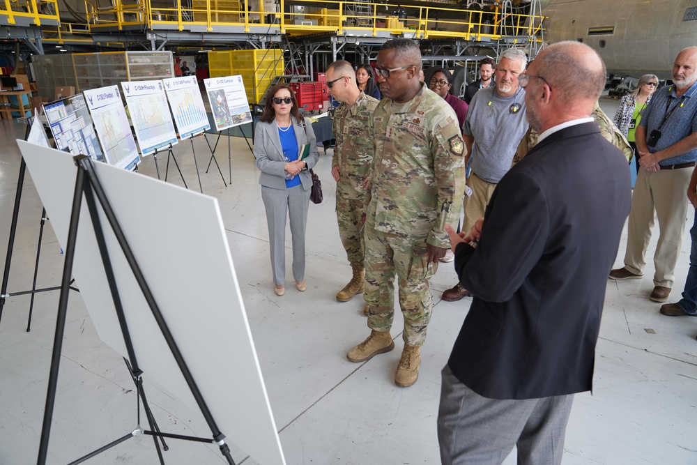 Air Force Sustainment Center command team tours Warner Robins Air Logistics Complex