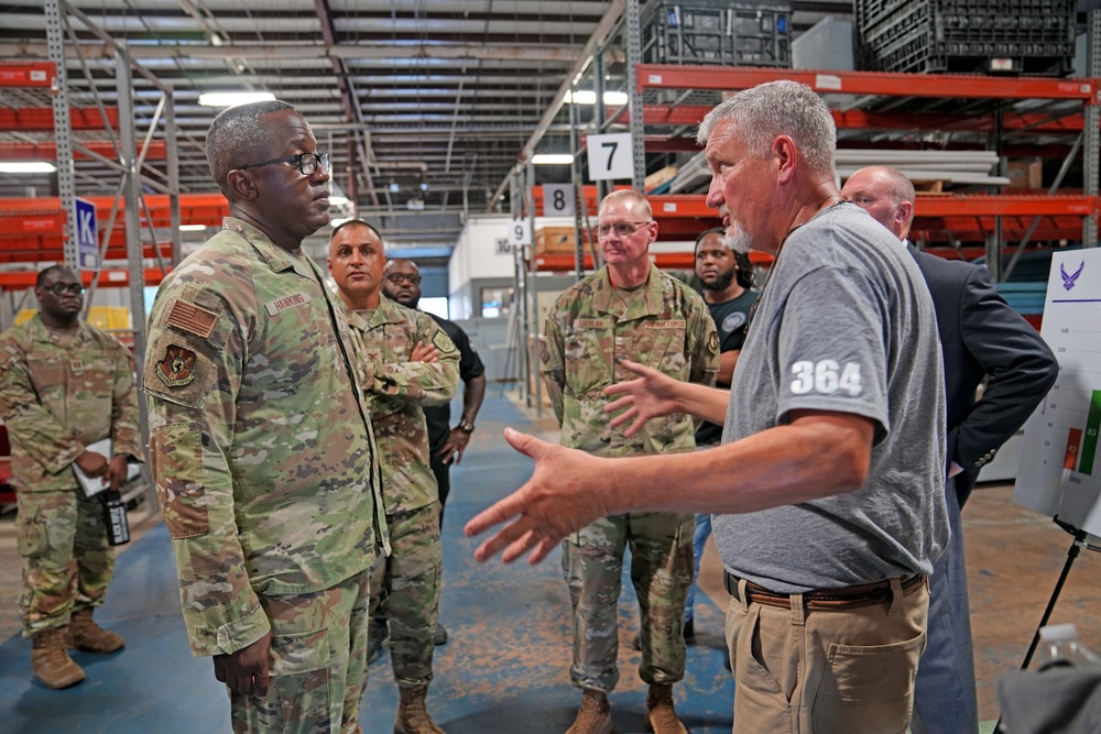Air Force Sustainment Center command team tours Warner Robins Air Logistics Complex