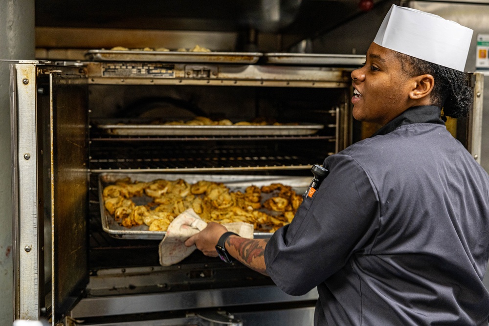 In the Galley of the USS Mahan (DDG 72)