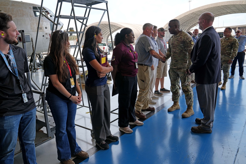 Air Force Sustainment Center command team tours Warner Robins Air Logistics Complex