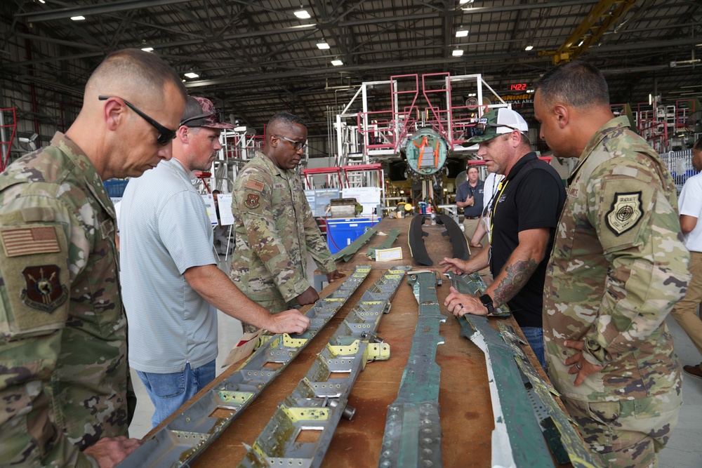 Air Force Sustainment Center command team tours Warner Robins Air Logistics Complex