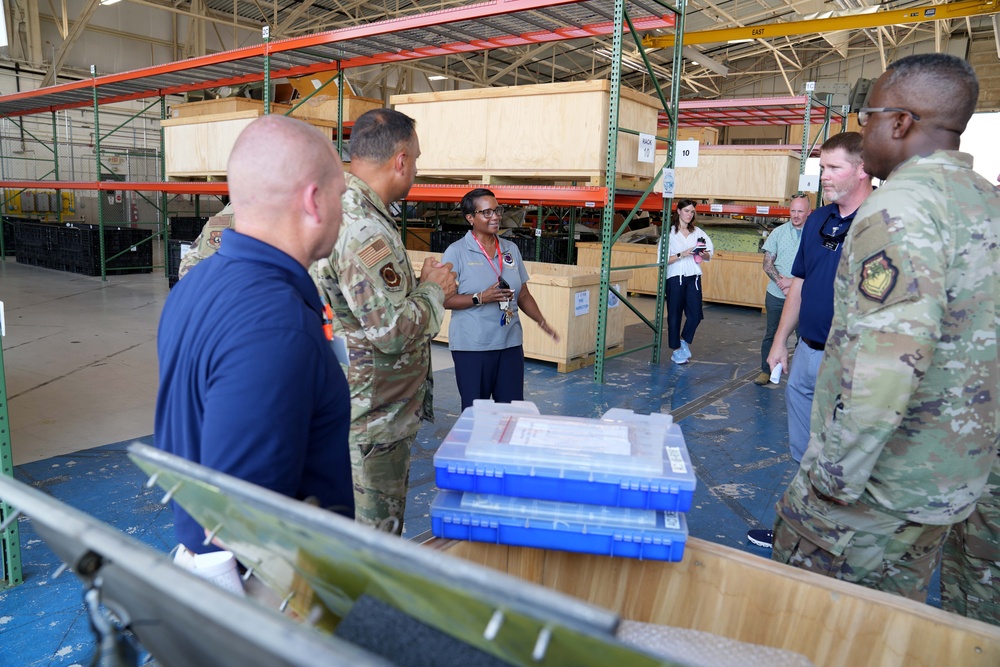 Air Force Sustainment Center command team tours Warner Robins Air Logistics Complex