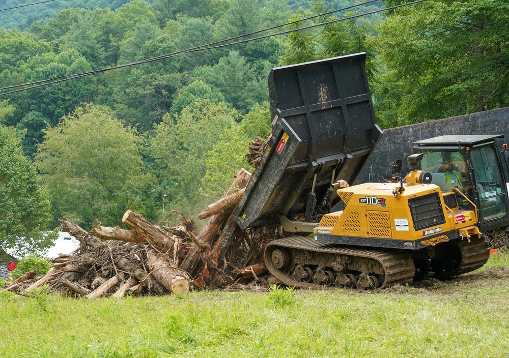 Waterway debris removal continues in Mitchell County, North Carolina
