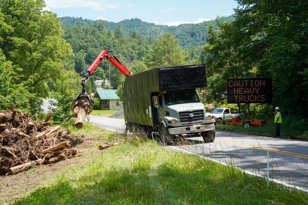 Waterway debris removal continues in Mitchell County, North Carolina