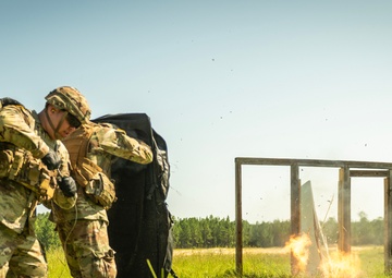 1222nd Engineer Company conducts claymore and linear charge detonation