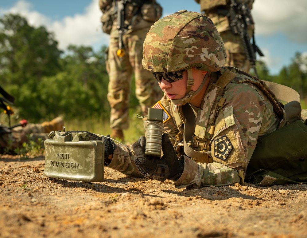 1222nd Engineer Company conducts claymore and linear charge detonation