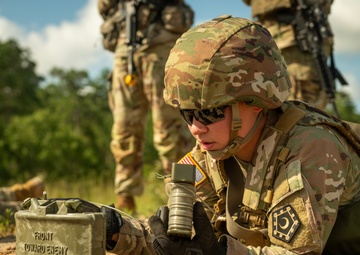 1222nd Engineer Company conducts claymore and linear charge detonation