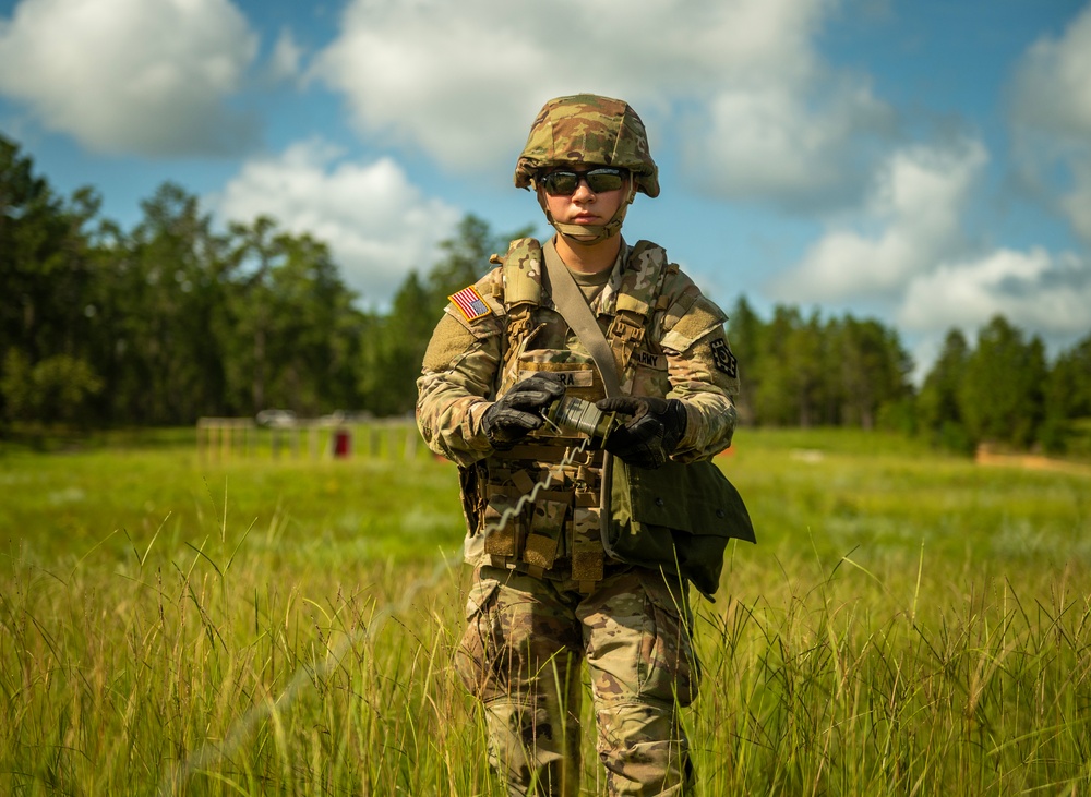 1222nd Engineer Company conducts claymore and linear charge detonation