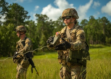 1222nd Engineer Company conducts claymore and linear charge detonation