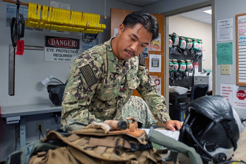 Aircrew Survival Equipmentman perform place in service inspection
